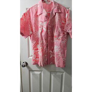 Vintage Aikane Hawaii Aloha Shirt – Pink Floral – Size Large